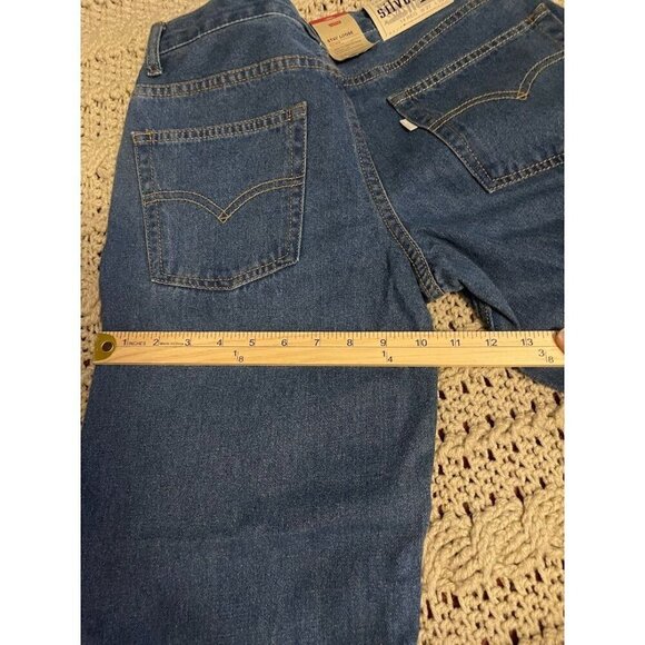 2 PAIR NWT Levis SilverTab Stay Loose Jeans 100% Cotton  Blue‎ Denim SZ 14R 27 - Picture 9 of 14